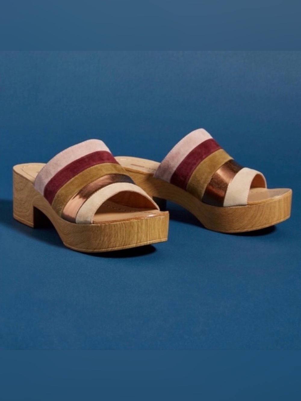 Matiko - Anthropologie - Striped Platform Sandals - Playa - EURO sz 37 👡 w/ box